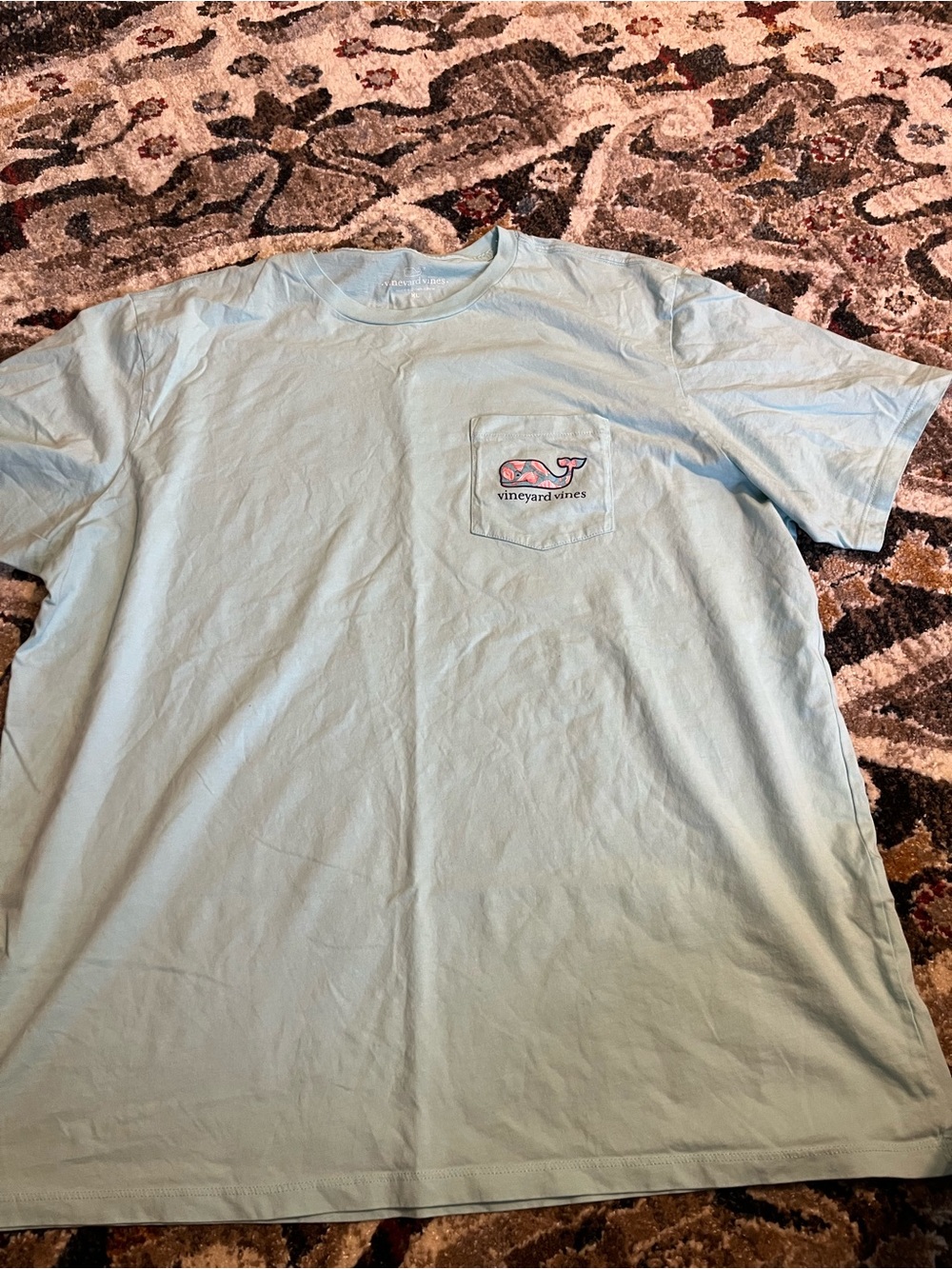 Vineyard Vines Light Blue Short-Sleeve Pocket Tee